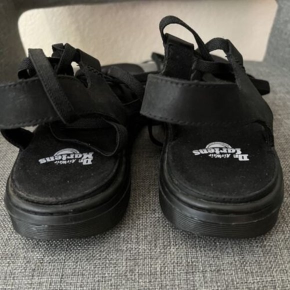 Dr. Martens Kristina Womens Black Gladiator Leather Sandals Size 7 SB04 - Picture 5 of 8